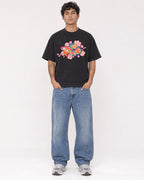 Mockup Boxy Heavyweight Tee Black male full-body 06