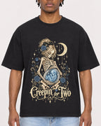 Mockup Boxy Heavyweight Tee Black male close-up 05