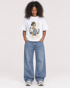 Mockup Boxy Heavyweight Tee White female full-body 05