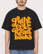 Mockup Boxy Heavyweight Tee Black male close-up 02
