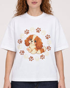 Mockup Boxy Heavyweight Tee White female close-up 09