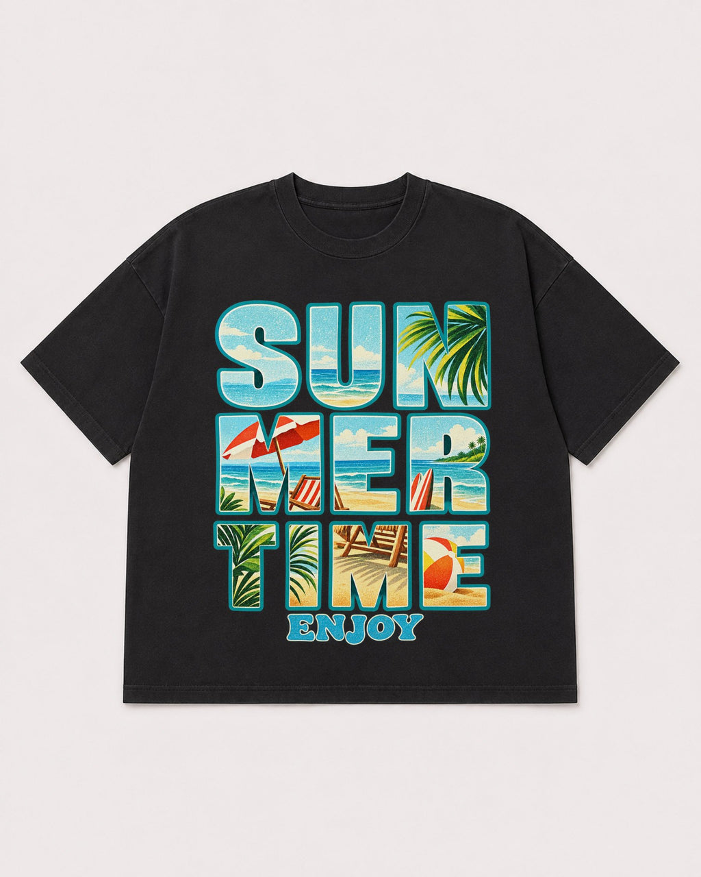 Mockup Boxy Heavyweight Tee Black product