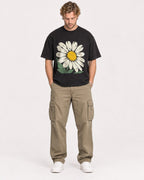 Mockup Boxy Heavyweight Tee Black male full-body 28
