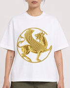 Mockup Boxy Heavyweight Tee White female close-up 12