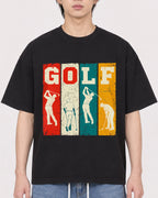 Mockup Boxy Heavyweight Tee Black male close-up 11