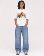 Mockup Boxy Heavyweight Tee White female full-body 15