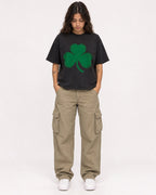 Mockup Boxy Heavyweight Tee Black female full-body 06