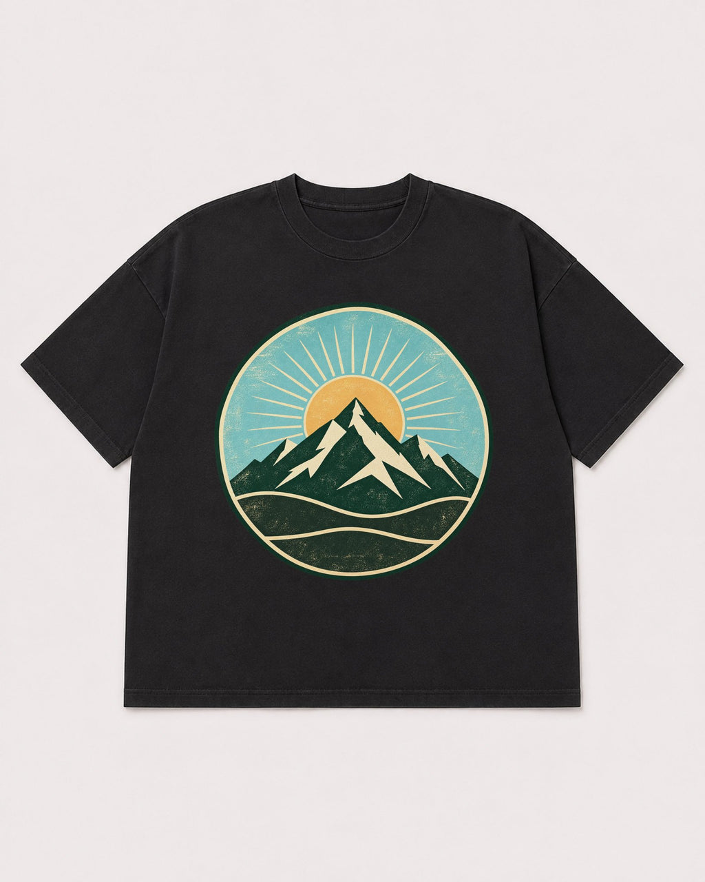 Mockup Boxy Heavyweight Tee Black product