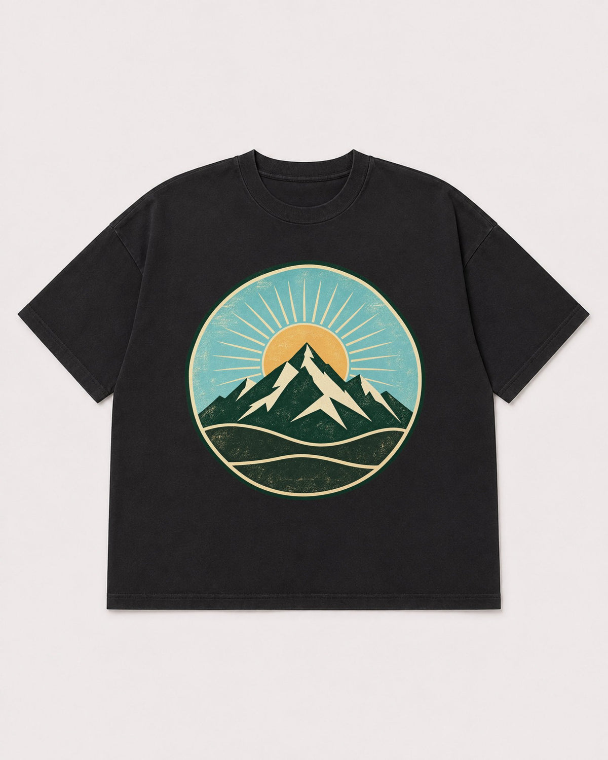 Mockup Boxy Heavyweight Tee Black product