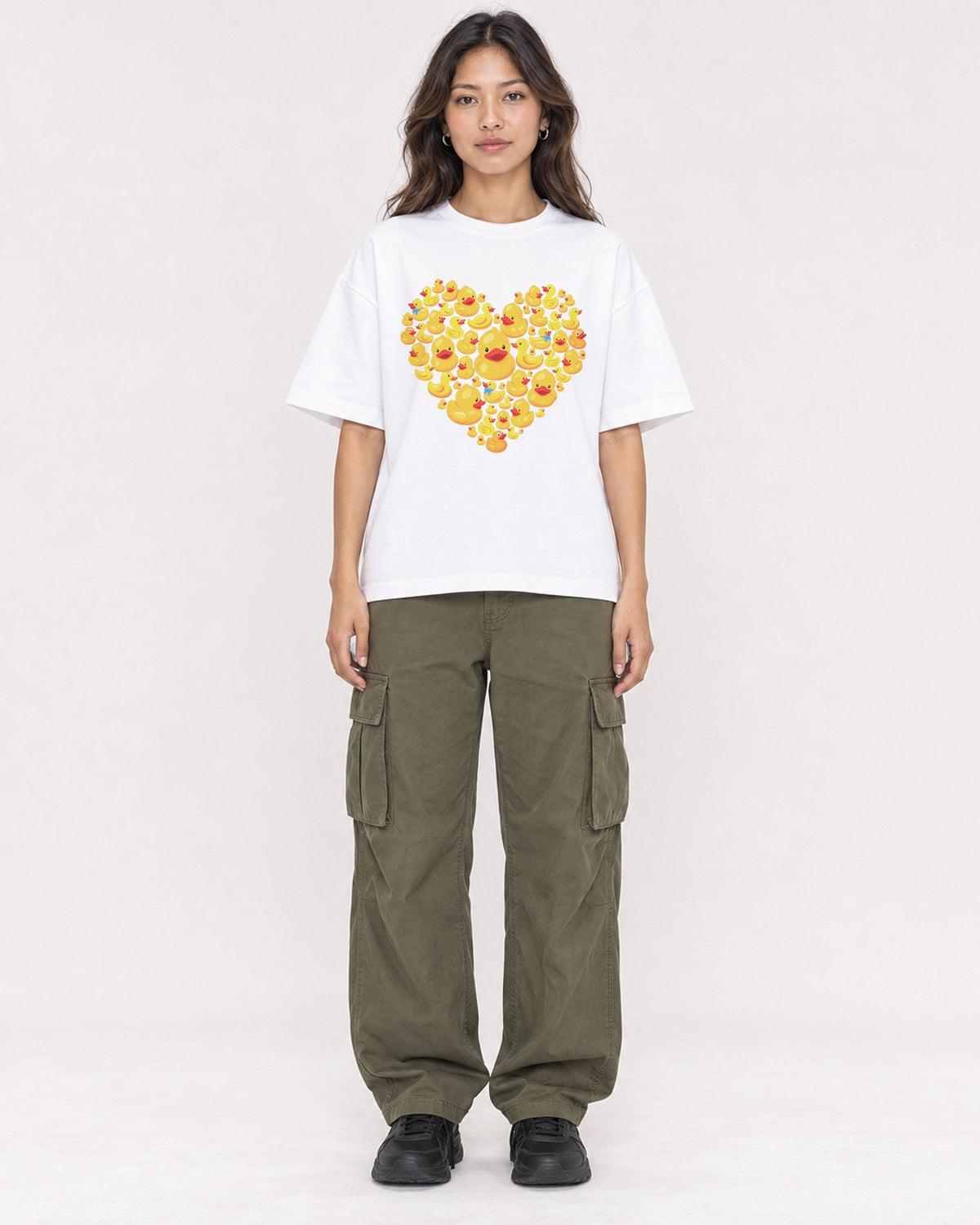 Mockup Boxy Heavyweight Tee White female full-body 02