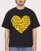 Mockup Boxy Heavyweight Tee Black male close-up 02