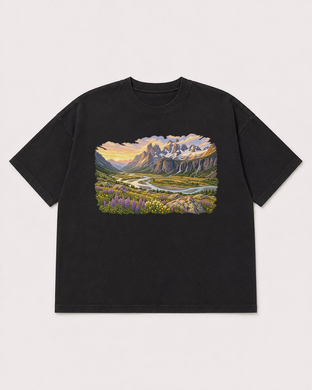 Mockup Boxy Heavyweight Tee Black product