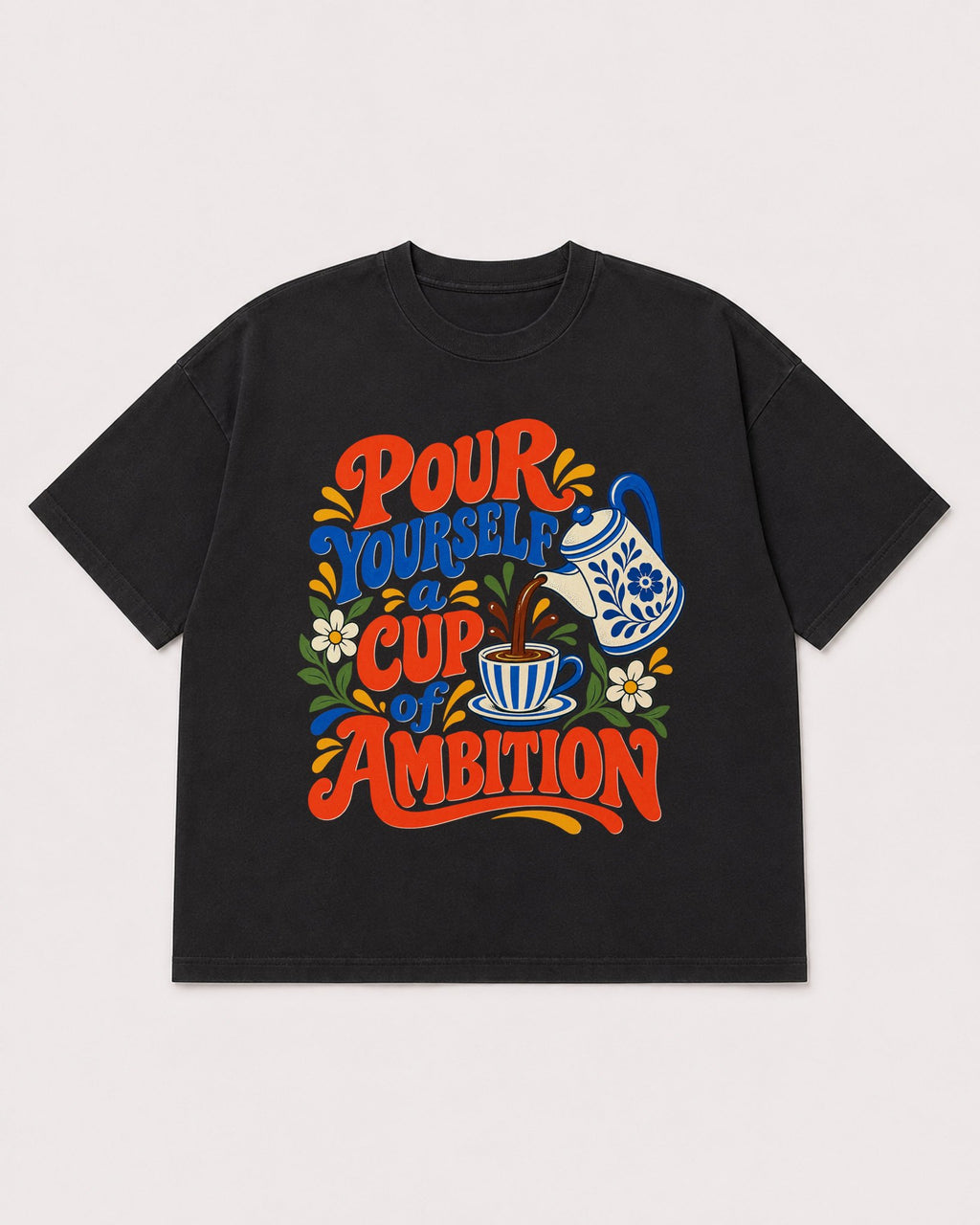 Mockup Boxy Heavyweight Tee Black product