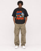 Mockup Boxy Heavyweight Tee Black male full-body 04