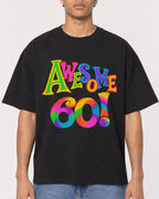 Mockup Boxy Heavyweight Tee Black male close-up 10
