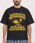 Mockup Boxy Heavyweight Tee Black male close-up 07