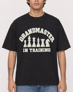 Mockup Boxy Heavyweight Tee Black male close-up 06