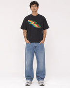 Mockup Boxy Heavyweight Tee Black male full-body 06
