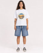 Mockup Boxy Heavyweight Tee White female full-body 06