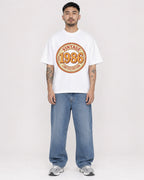 Mockup Boxy Heavyweight Tee White male full-body 12
