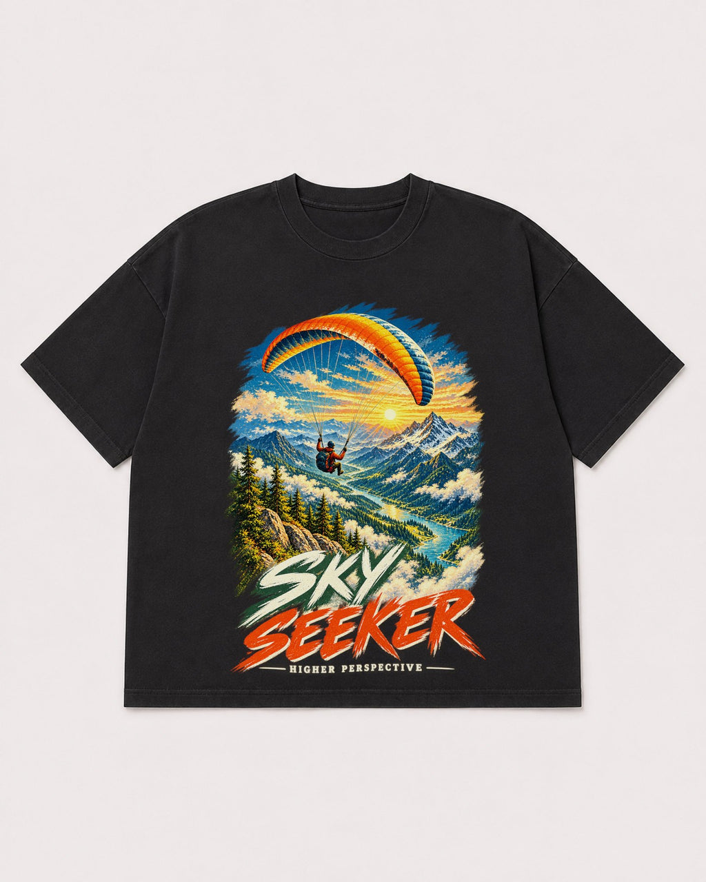 Mockup Boxy Heavyweight Tee Black product