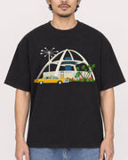 Mockup Boxy Heavyweight Tee Black male close-up 02