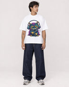Mockup Boxy Heavyweight Tee White male full-body 06