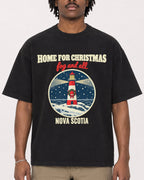 Mockup Boxy Heavyweight Tee Black male close-up 04