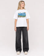 Mockup Boxy Heavyweight Tee White female full-body 08