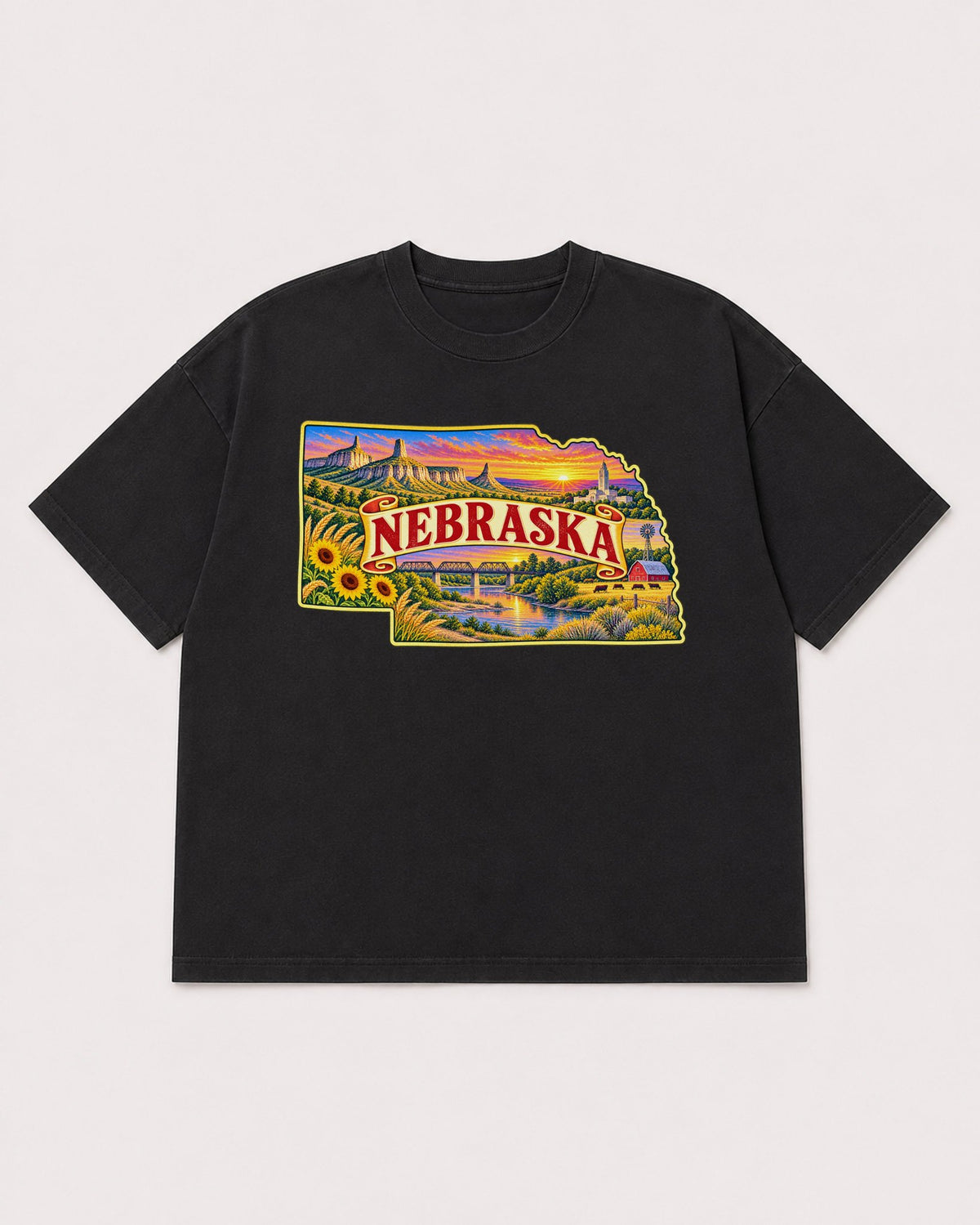 Mockup Boxy Heavyweight Tee Black product