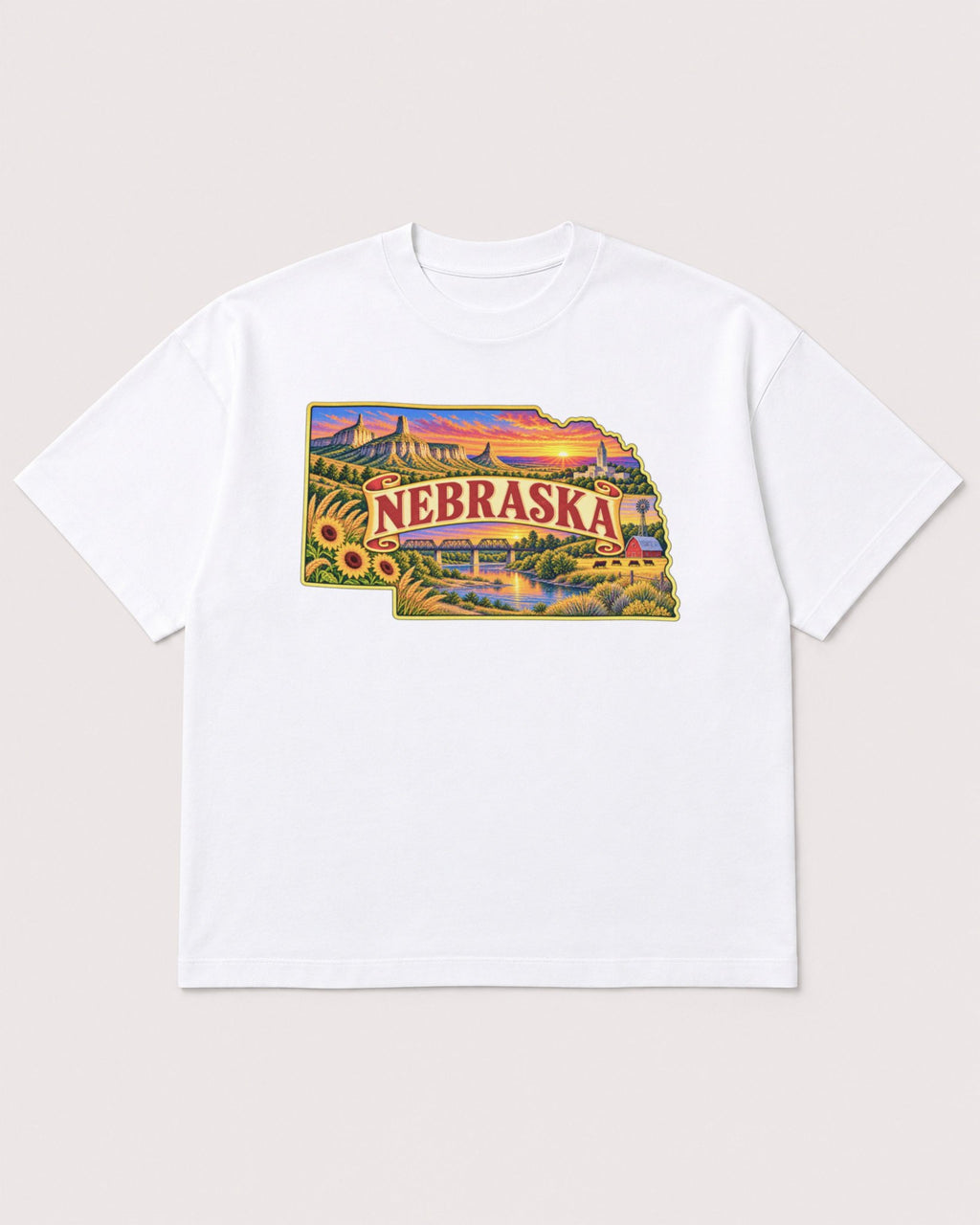 Mockup Boxy Heavyweight Tee White product