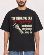 Mockup Boxy Heavyweight Tee Black male close-up 07