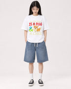 Mockup Boxy Heavyweight Tee White female full-body 01