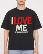 Mockup Boxy Heavyweight Tee Black male close-up 21