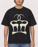 Mockup Boxy Heavyweight Tee Black male close-up 06