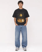 Mockup Boxy Heavyweight Tee Black male full-body 06
