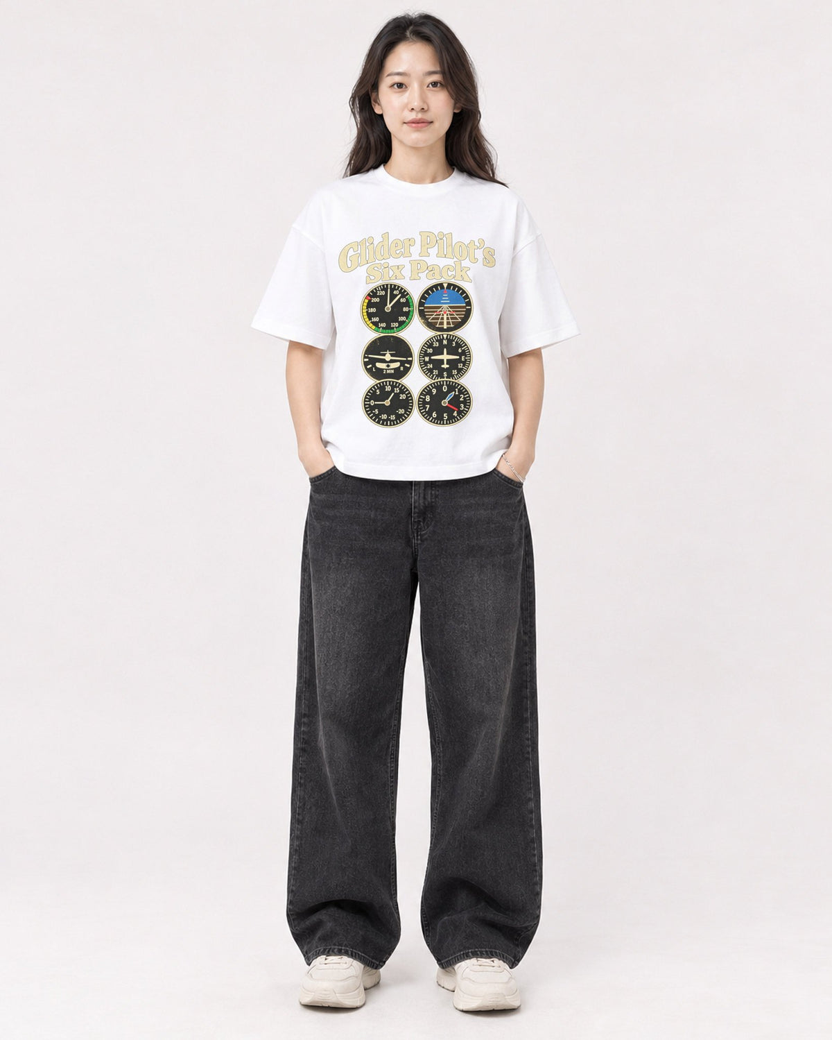 Mockup Boxy Heavyweight Tee White female full-body 03