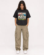 Mockup Boxy Heavyweight Tee Black female full-body 06