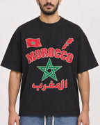 Mockup Boxy Heavyweight Tee Black male close-up 07