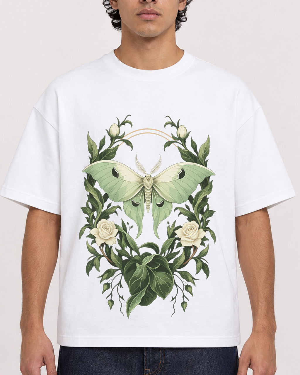 Mockup Boxy Heavyweight Tee White male close-up 26