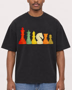 Mockup Boxy Heavyweight Tee Black male close-up 14