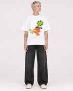 Mockup Boxy Heavyweight Tee White female full-body 48