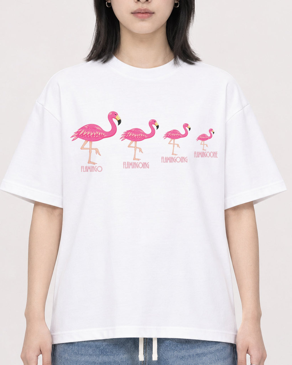 Mockup Boxy Heavyweight Tee White female close-up 31