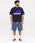 Mockup Boxy Heavyweight Tee Black male full-body 07