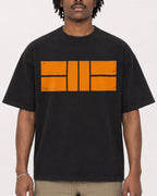 Mockup Boxy Heavyweight Tee Black male close-up 04
