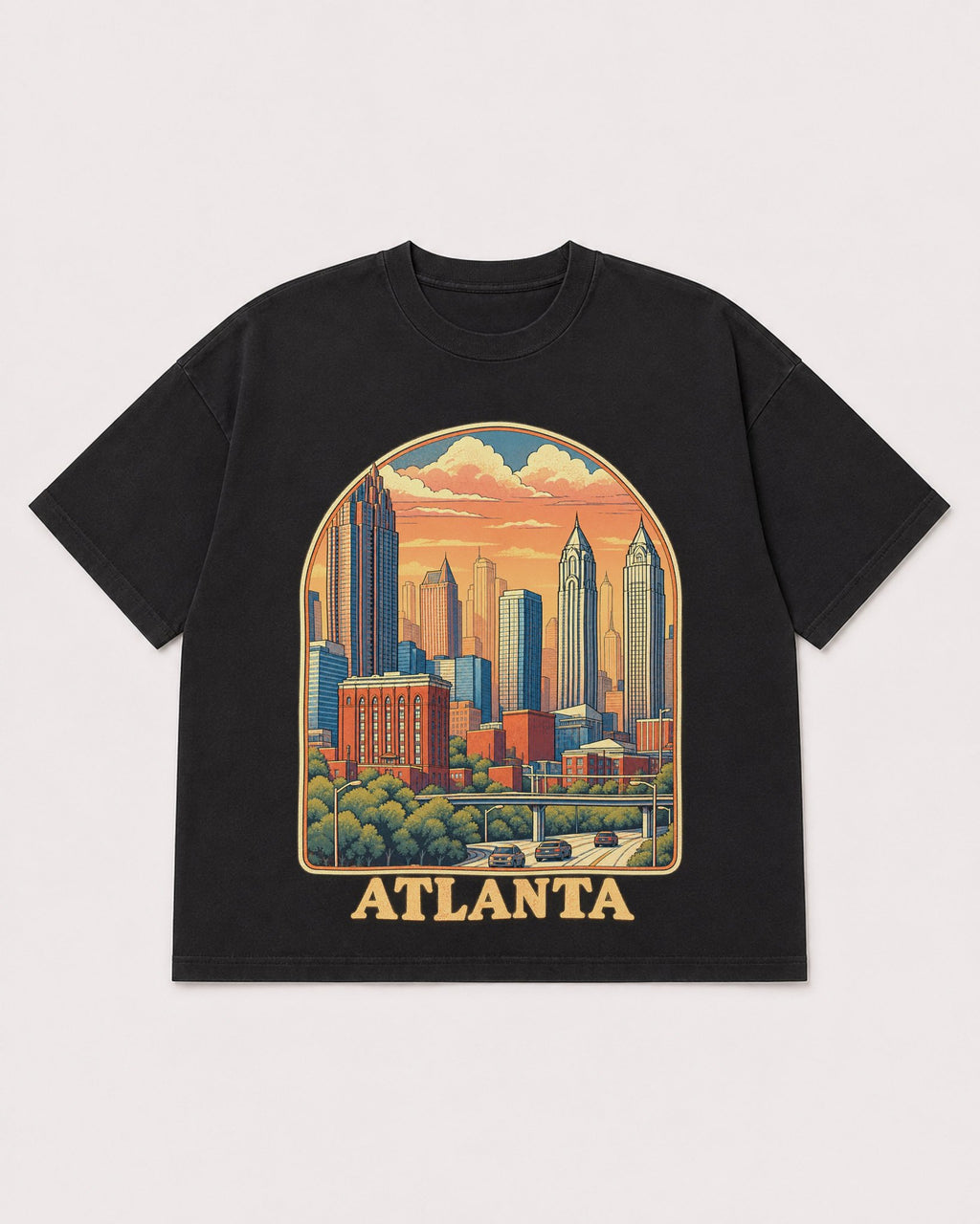 Mockup Boxy Heavyweight Tee Black product