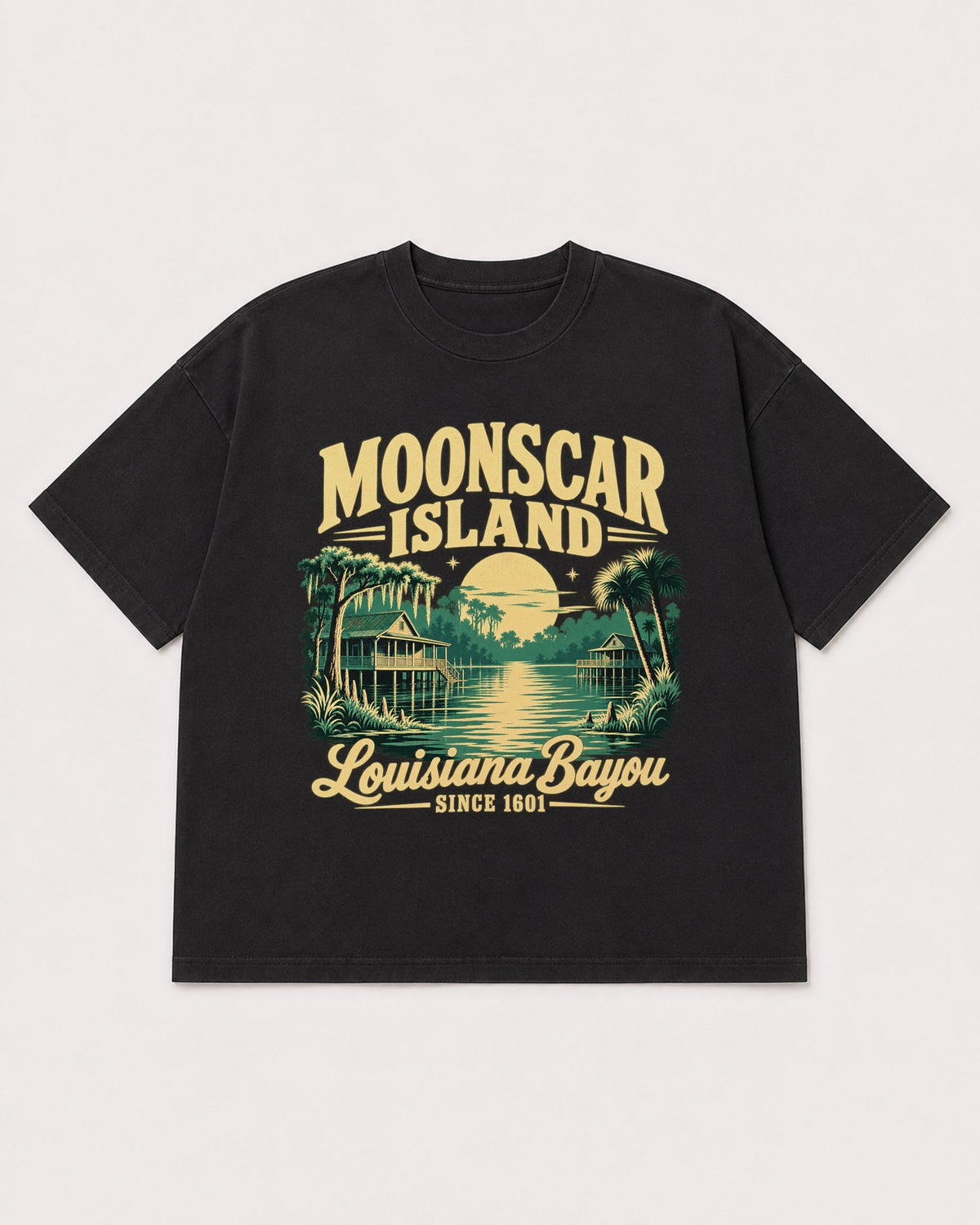Mockup Boxy Heavyweight Tee Black product