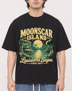 Mockup Boxy Heavyweight Tee Black male close-up 03