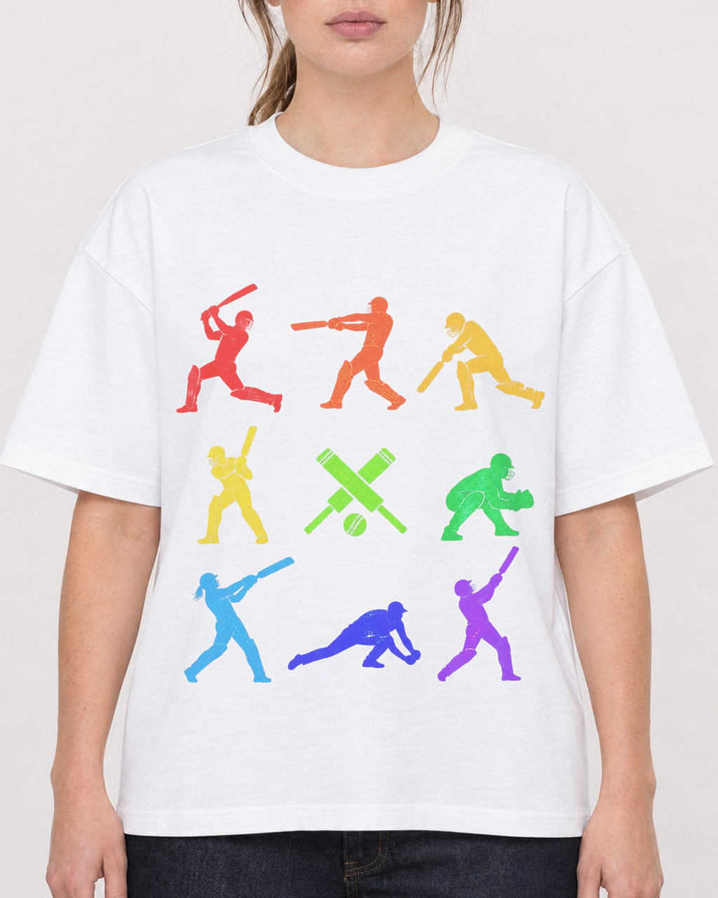 Mockup Boxy Heavyweight Tee White female close-up 29