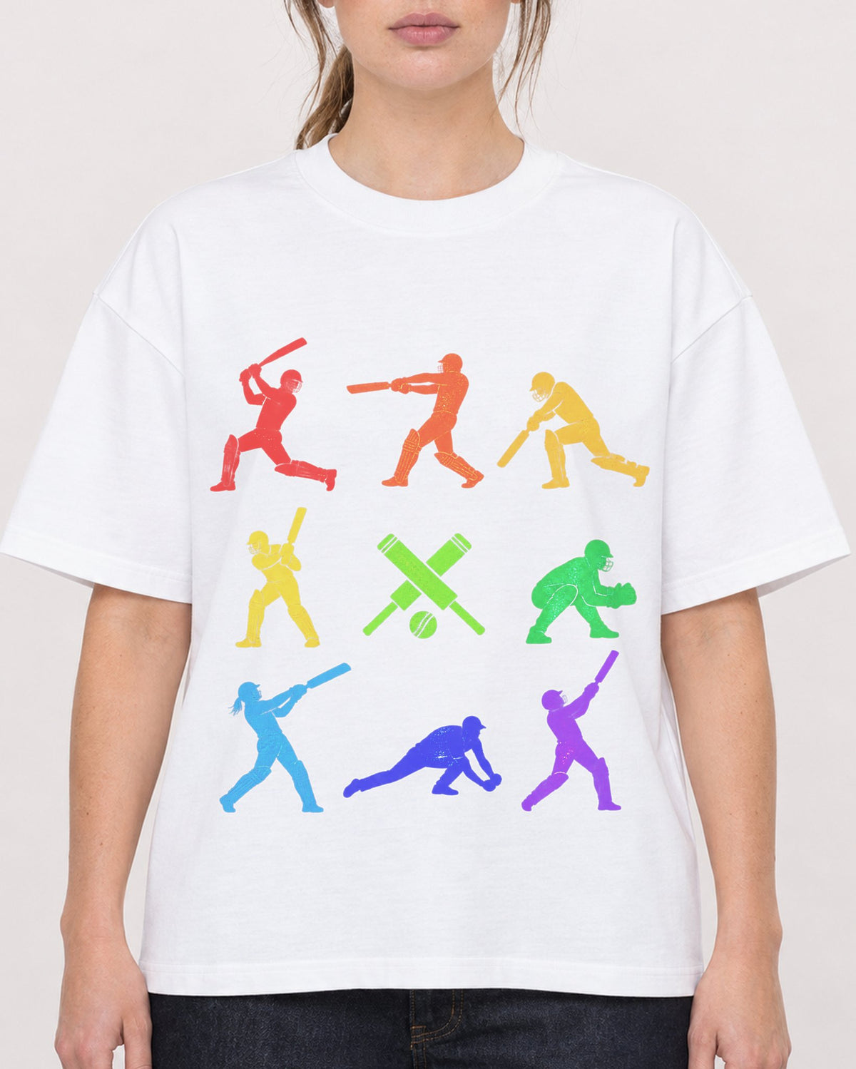 Mockup Boxy Heavyweight Tee White female close-up 29